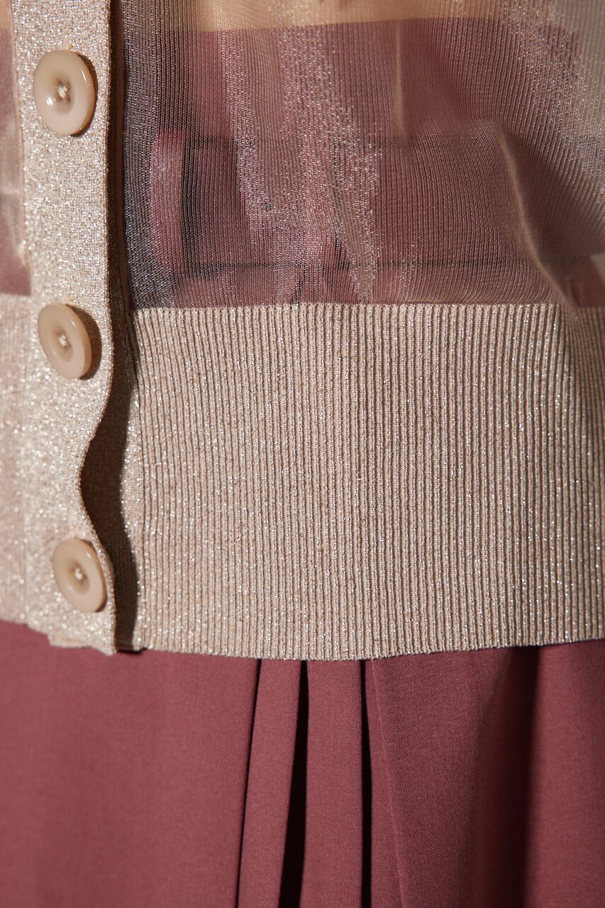 rienda「2WAYシースルーニットカーデ」|カーディガン|