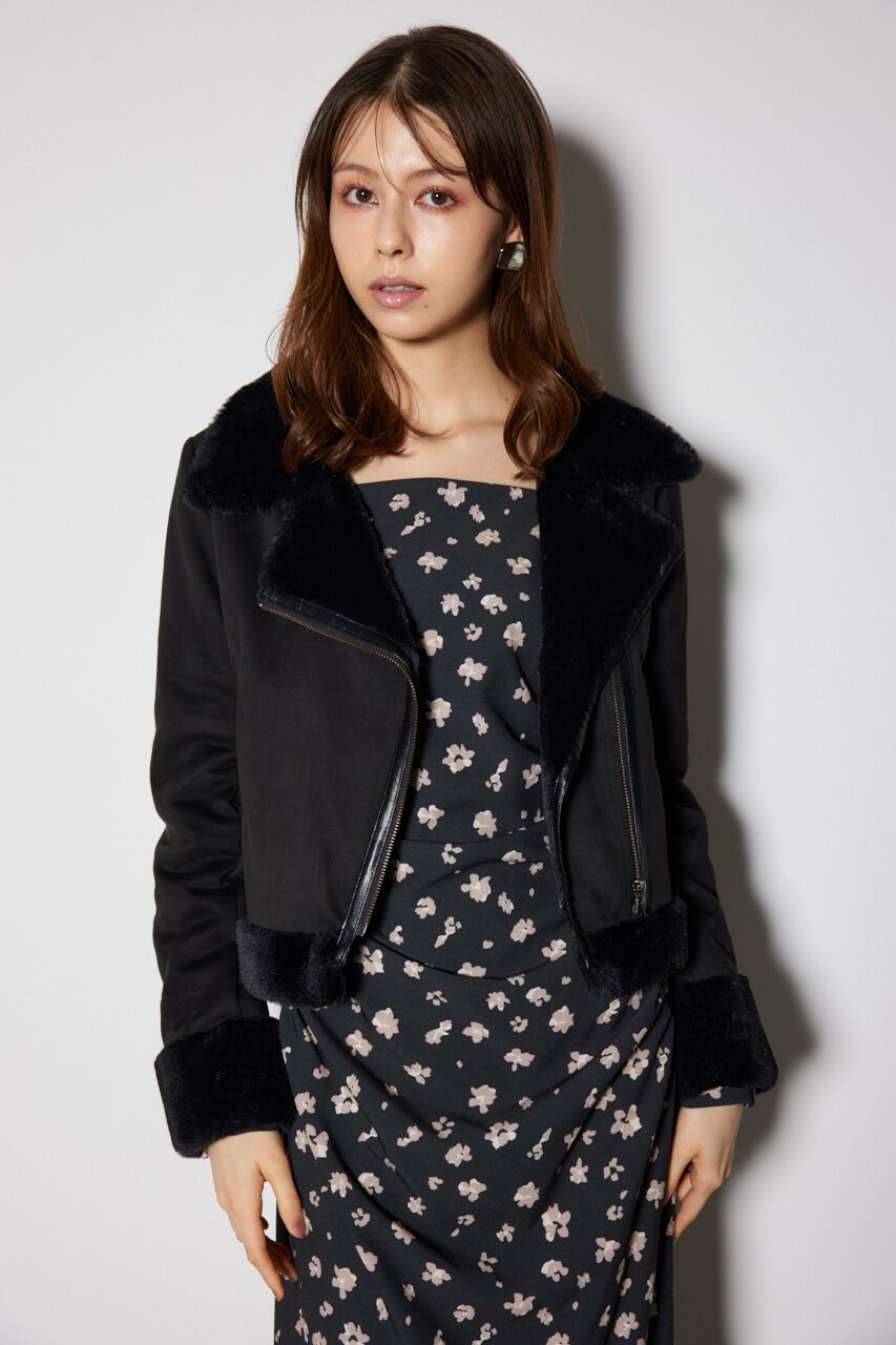 rienda「24フェイクスエードムートンライダースジャケット」|その他|