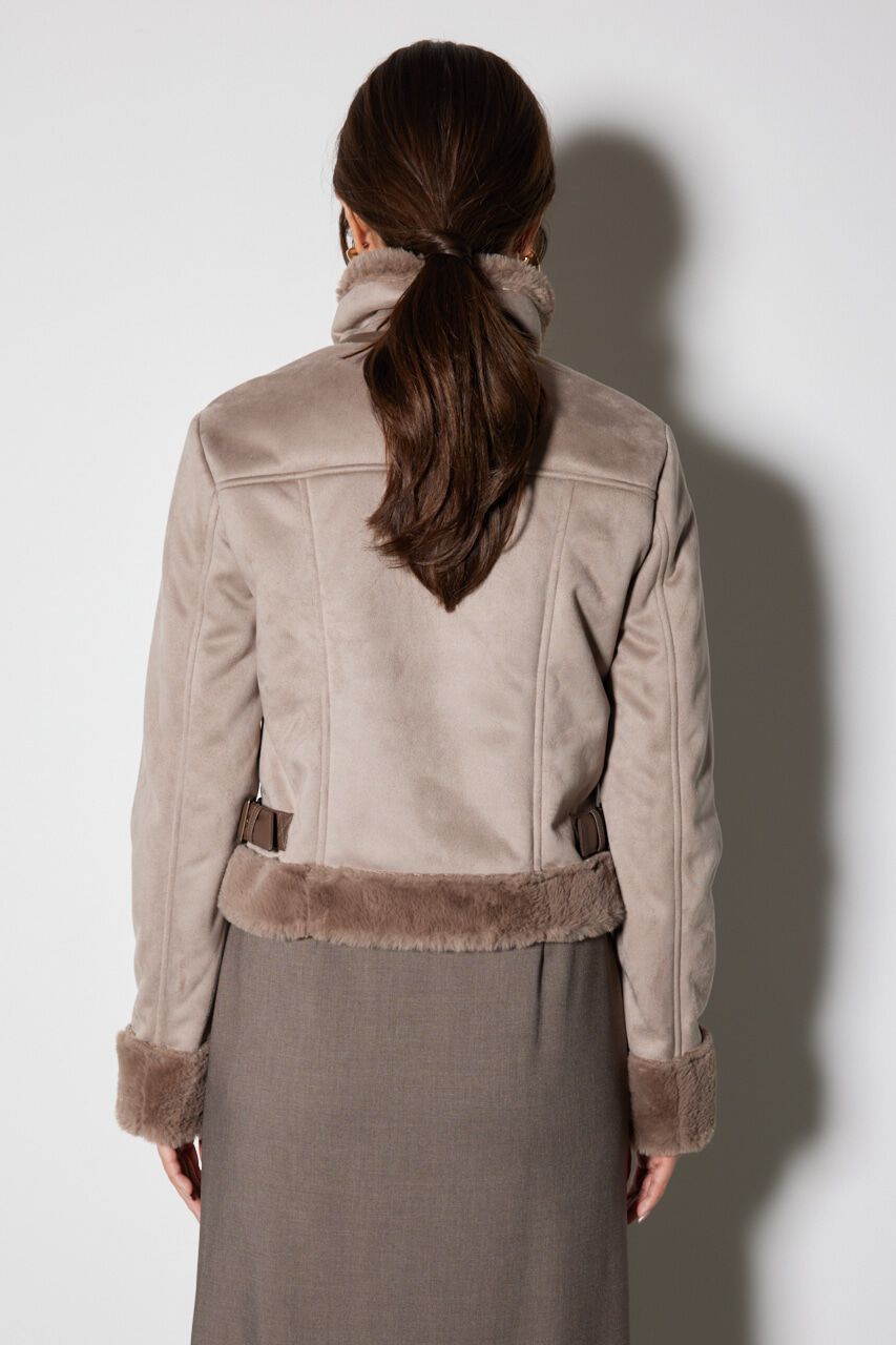 rienda「24フェイクスエードムートンライダースジャケット」|その他|