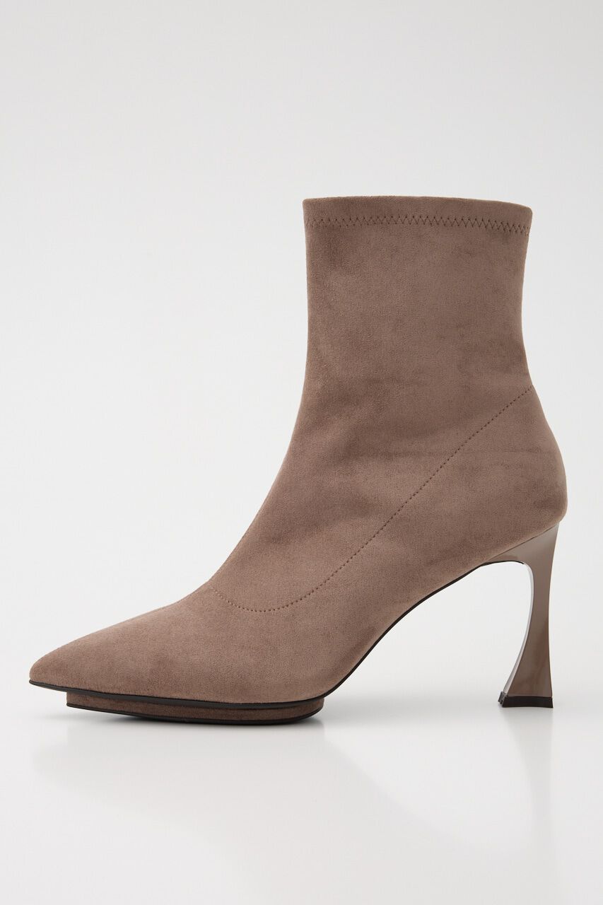 rienda「ポインテッドトゥフィットショートブーツ」|その他|BRN