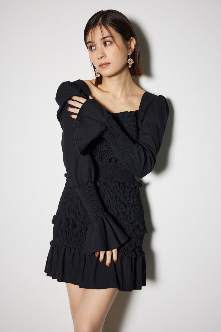 rienda「シャーリングタイトミニワンピース」|ワンピース|