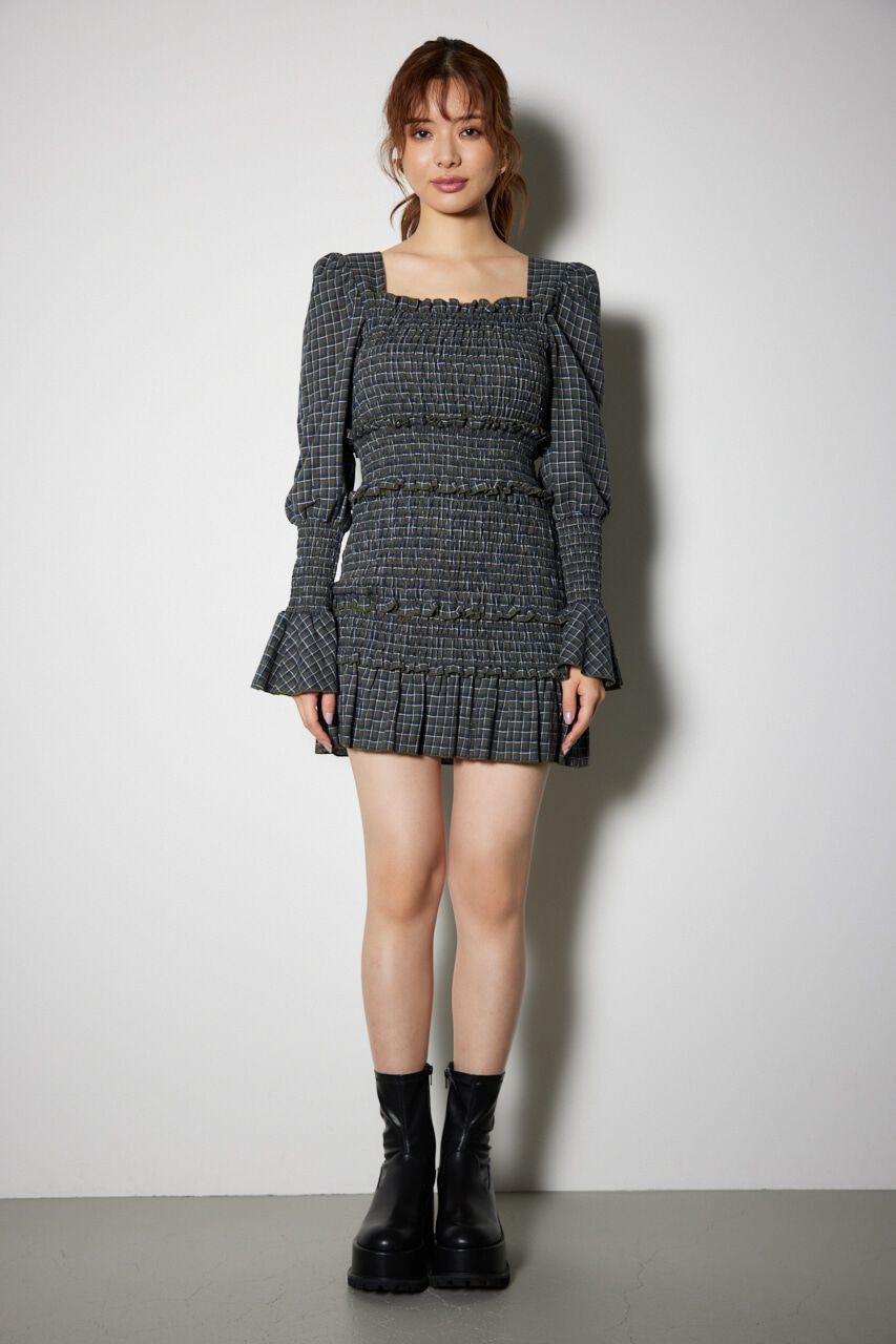 rienda「シャーリングタイトミニワンピース」|ワンピース|