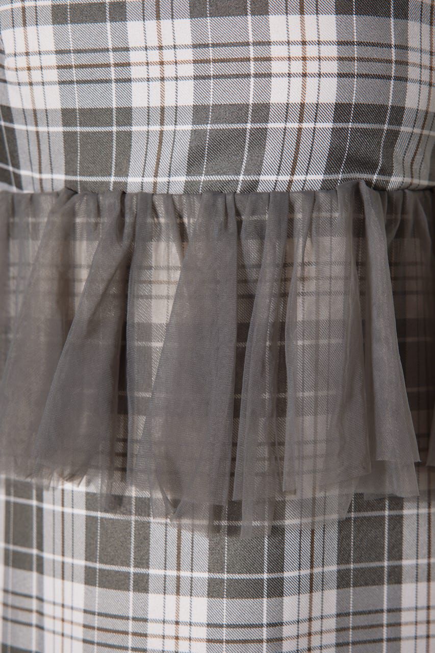 rienda「ペプラムマーメイドチェックキャミワンピース」|ワンピース|