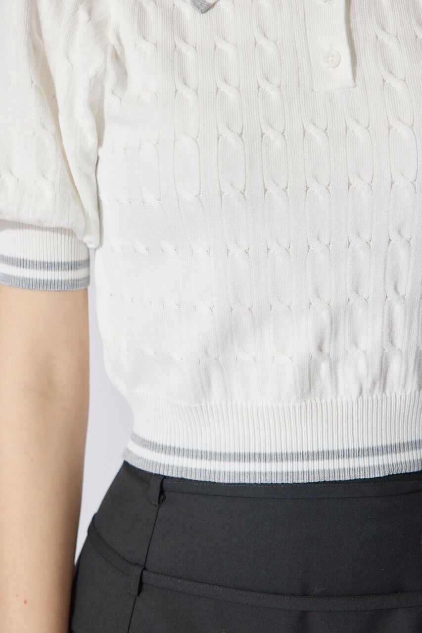 rienda「ポロデザインニットトップス」|ニット・セーター|