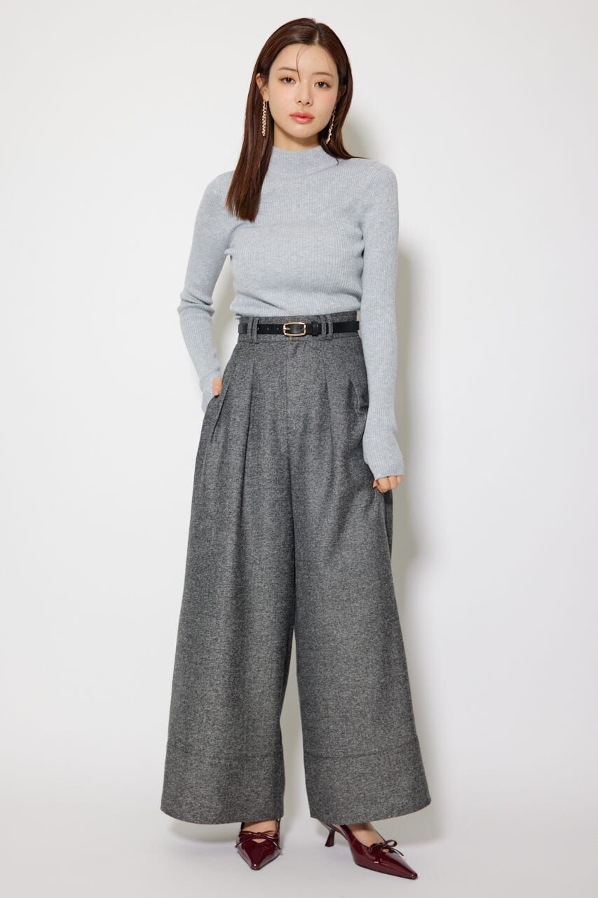 rienda「サムホール付きウォッシャブルハイネックニットトップス」|ニット・セーター|