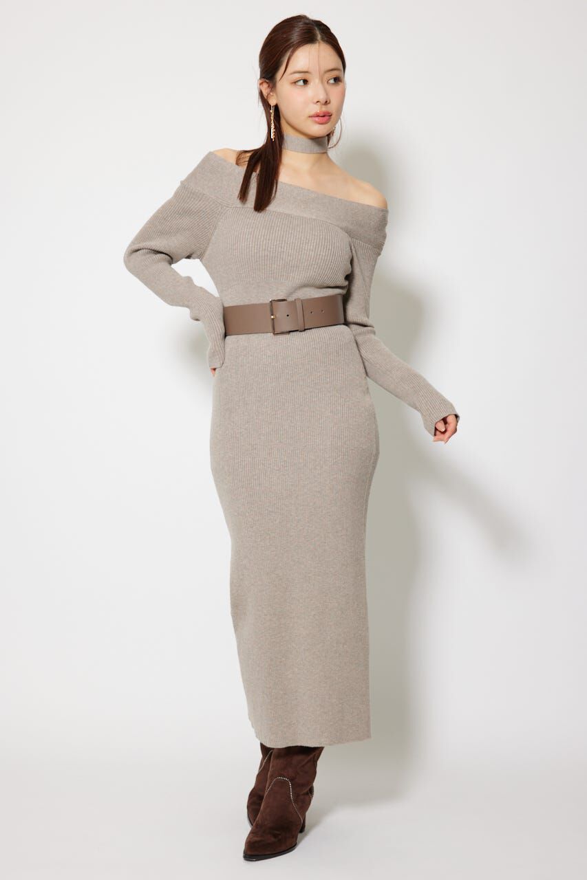 rienda「many wayワンショルニットワンピース」|ワンピース|