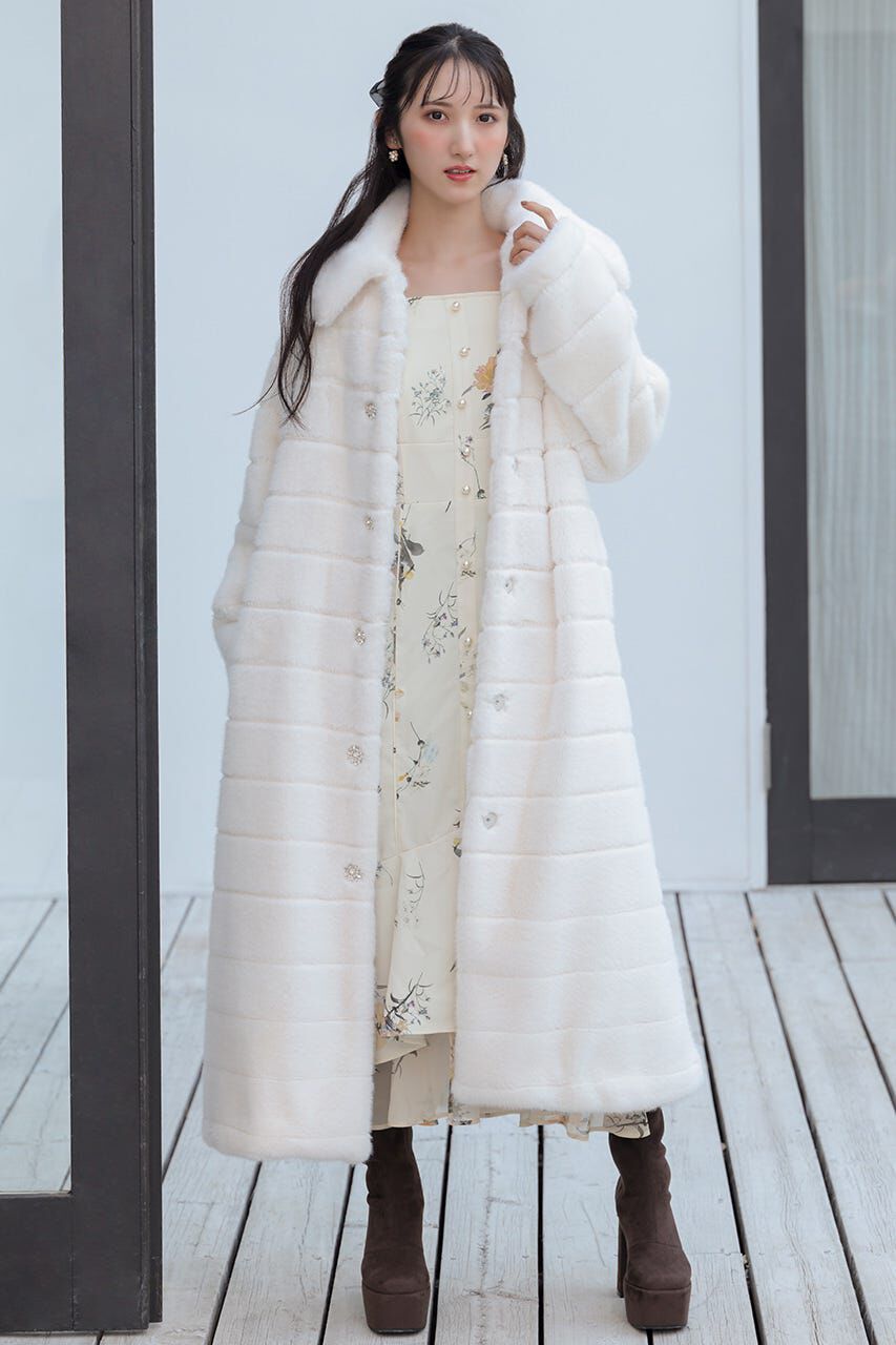 rienda「ニュアンスラインフェイクファーコート」|その他|