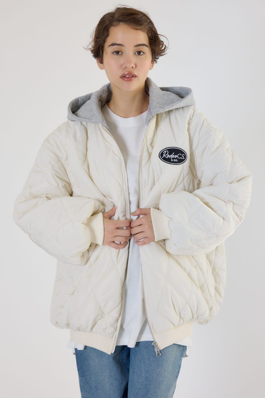 RODEO CROWNS「キルティングフードブルゾン」|ブルゾン・スタジャン|