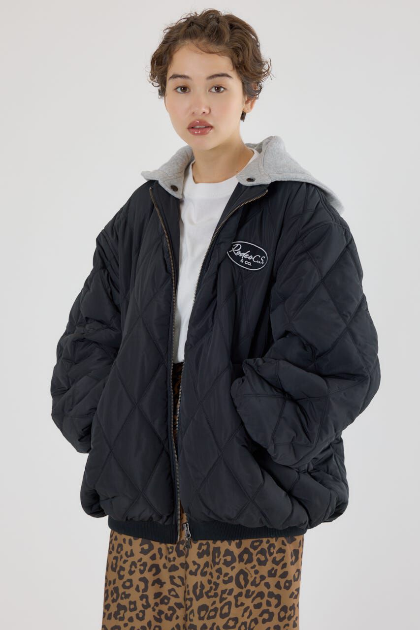 RODEO CROWNS「キルティングフードブルゾン」|ブルゾン・スタジャン|