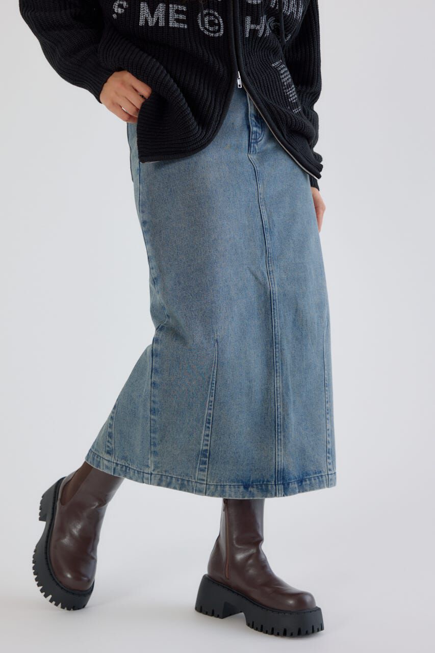 RODEO CROWNS「カーブデニムマキシスカート」|スカート|
