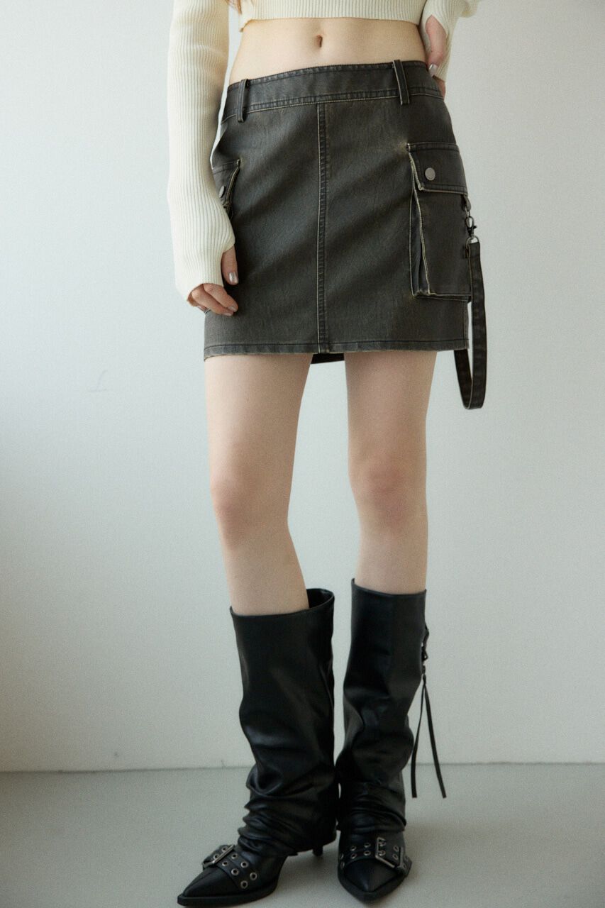 SLY「3D PK F／LEATHER MINI スカート」|スカート|