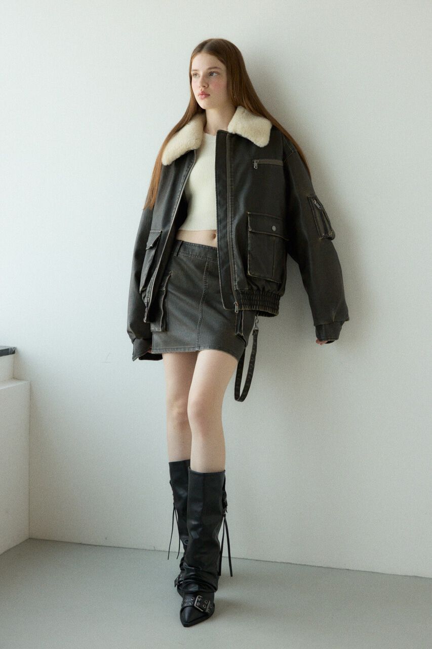 SLY「3D PK F／LEATHER MINI スカート」|スカート|