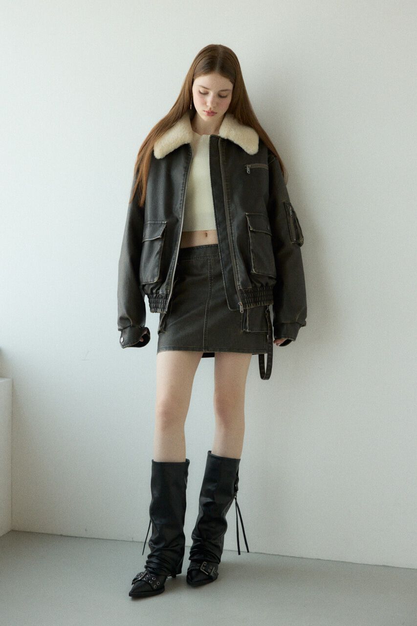 SLY「3D PK F／LEATHER MINI スカート」|スカート|