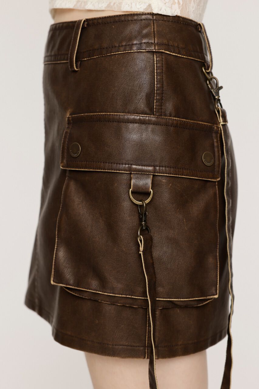 SLY「3D PK F／LEATHER MINI スカート」|スカート|