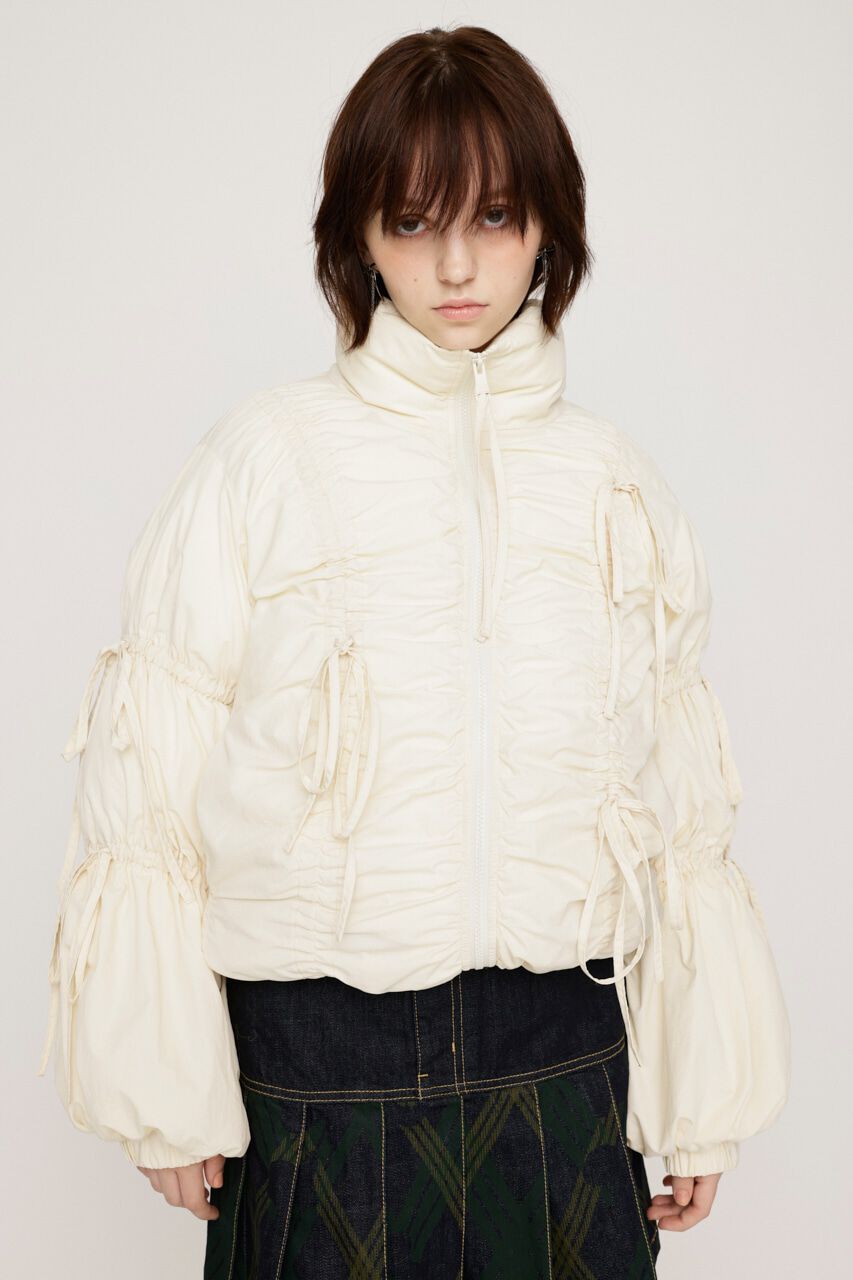 SLY「RIBBON GATHER PUFFER ジャケット」|その他|