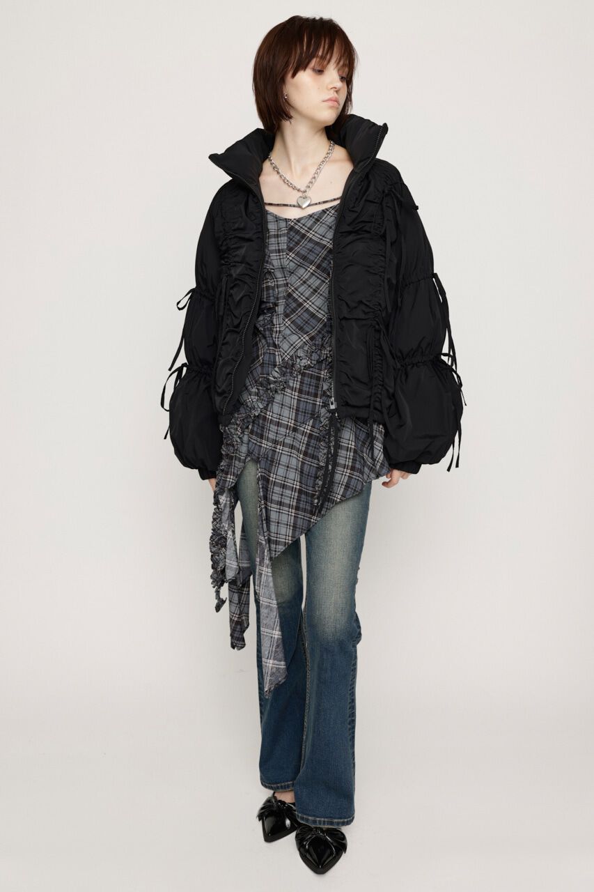 SLY「RIBBON GATHER PUFFER ジャケット」|その他|