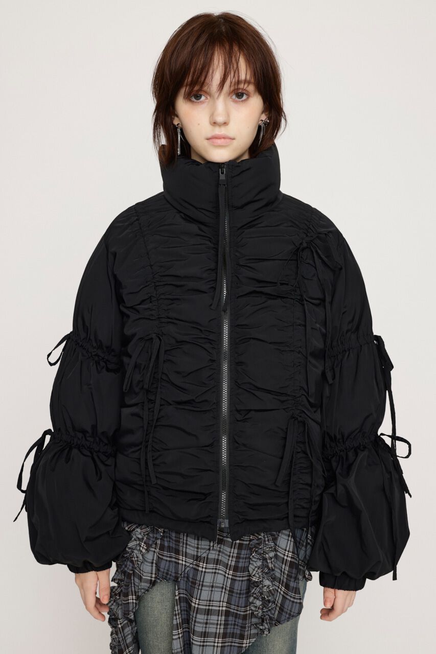 SLY「RIBBON GATHER PUFFER ジャケット」|その他|
