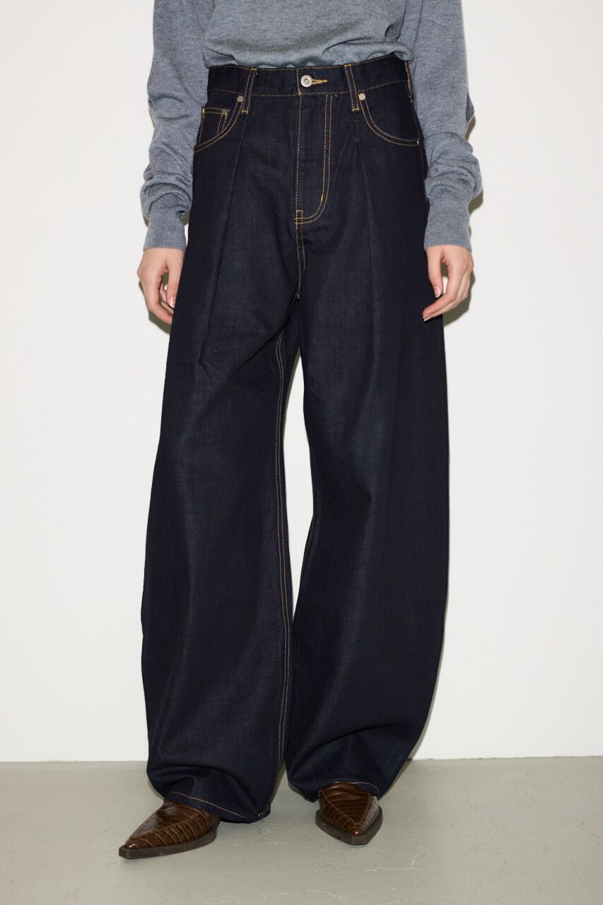 SLY「J／W CURVE TUCKED パンツ」|デニム|