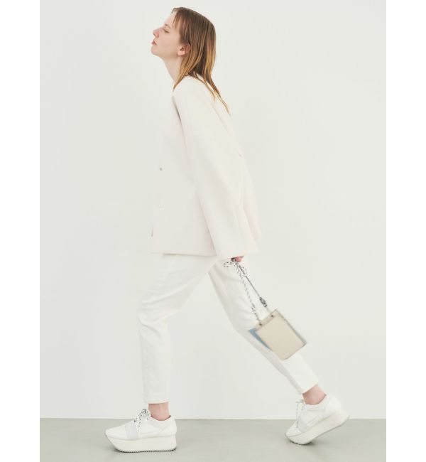 ELENDEEK「FORM SHORT CT」|ノーカラーコート|