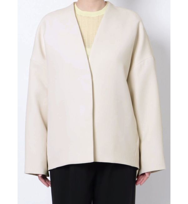 ELENDEEK「FORM SHORT CT」|ノーカラーコート|