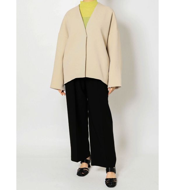 ELENDEEK「FORM SHORT CT」|ノーカラーコート|