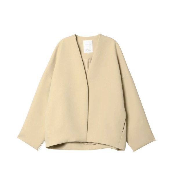 ELENDEEK「FORM SHORT CT」|ノーカラーコート|