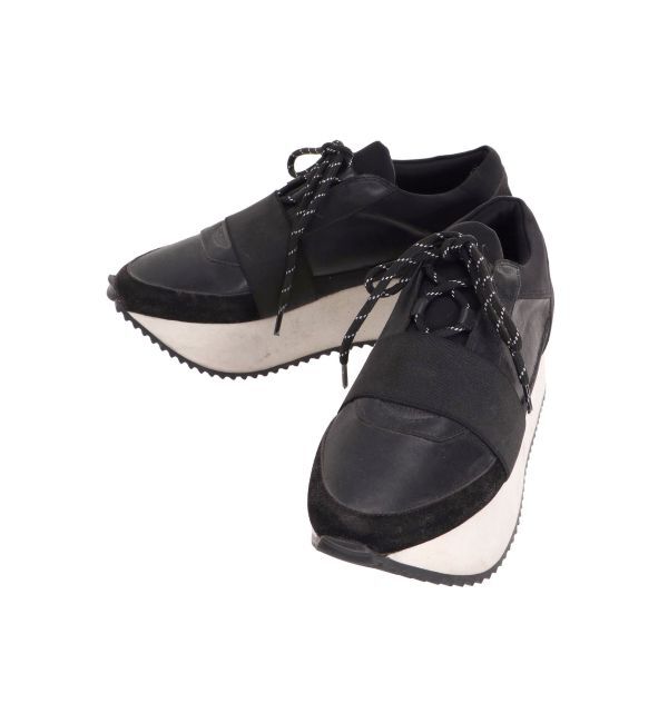 ELENDEEK「LACE UP PLATFORM SOLE SNEAKERS」|スニーカー|ブラック