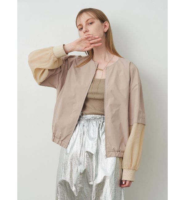 ELENDEEK「SHEER SLEEVE BZ」|ブルゾン・スタジャン|