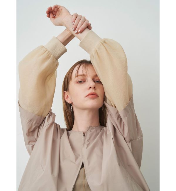 ELENDEEK「SHEER SLEEVE BZ」|ブルゾン・スタジャン|