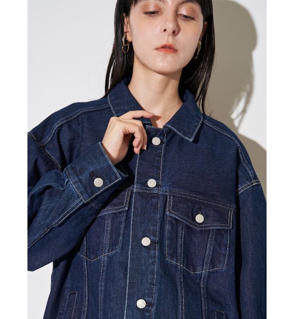 ELENDEEK「BACK FORM LOOSE DENIM JK」|デニムジャケット|