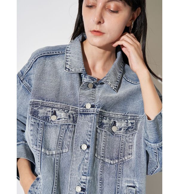 ELENDEEK「BACK FORM LOOSE DENIM JK」|デニムジャケット|