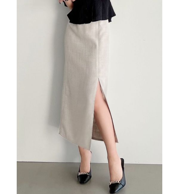 RESEXXY「ライトツイードミディスカート」|スカート|ベージュ