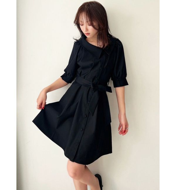 RESEXXY「アシメカラーシャツミニワンピース」|ワンピース|