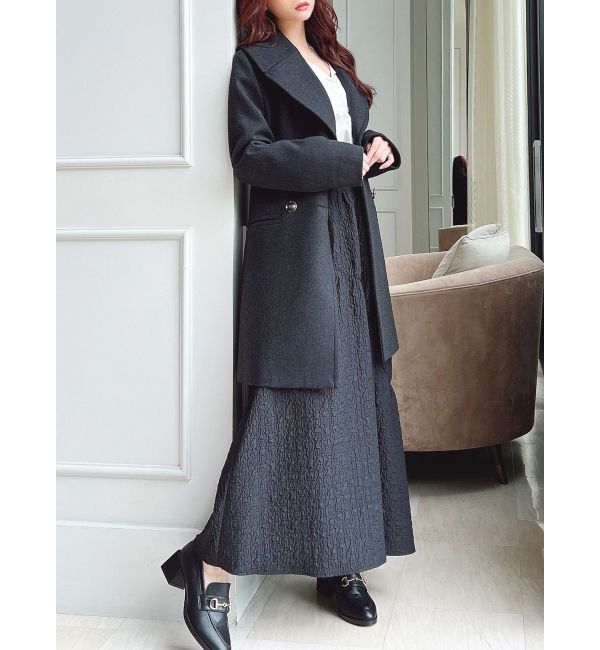 RESEXXY「ビッグカラーピーコート」|ピーコート|チャコールグレー