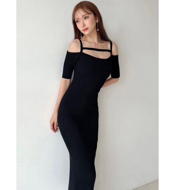 RESEXXY「ストリングデザインタイトニットワンピース」|ワンピース|