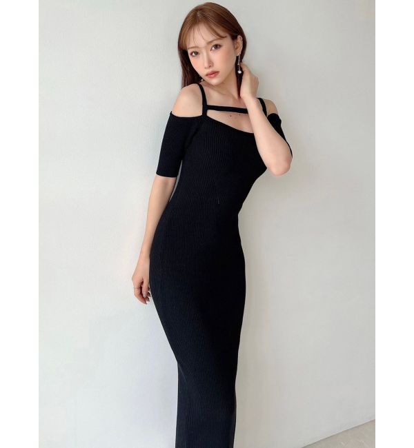 RESEXXY「ストリングデザインタイトニットワンピース」|ワンピース|