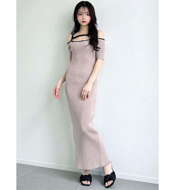 RESEXXY「ストリングデザインタイトニットワンピース」|ワンピース|
