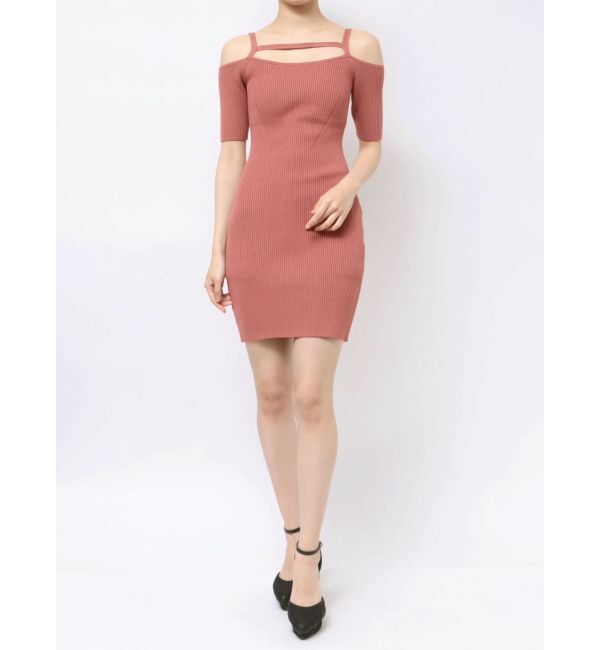 RESEXXY「ストリングデザインタイトニットワンピース」|ワンピース|