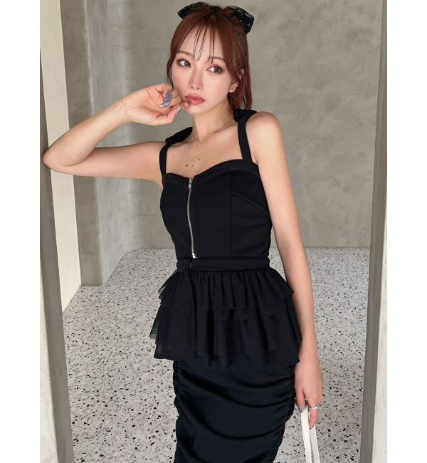 RESEXXY「フーディベアトップス【セットアップ着用可能】」|キャミソール|ブラック