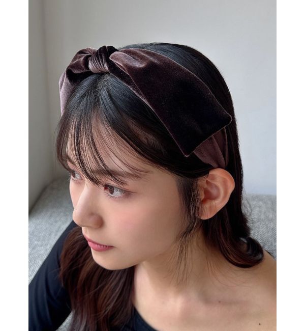 RESEXXY「ベロアリボンカチューシャ」|カチューシャ|ブラウン