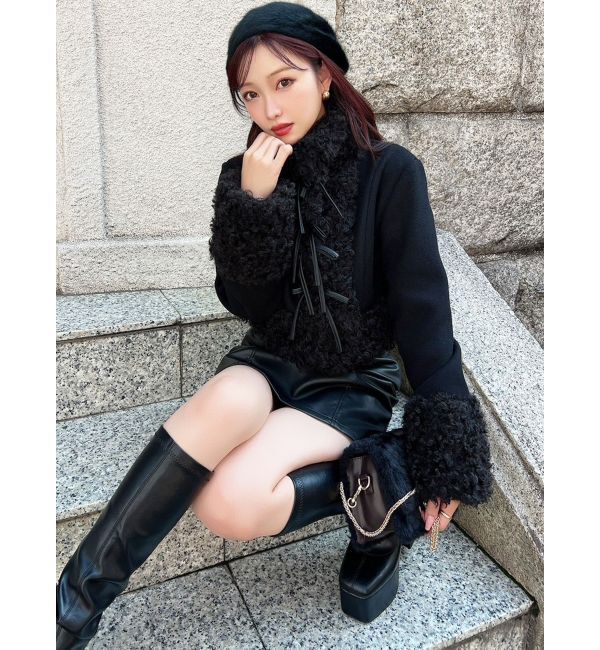 RESEXXY「ポイントフェイクファーブルゾン」|ブルゾン・スタジャン|