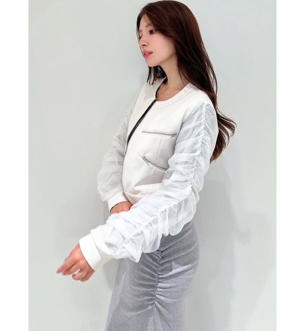 RESEXXY「シアースリーブ合皮ブルゾン」|ブルゾン・スタジャン|