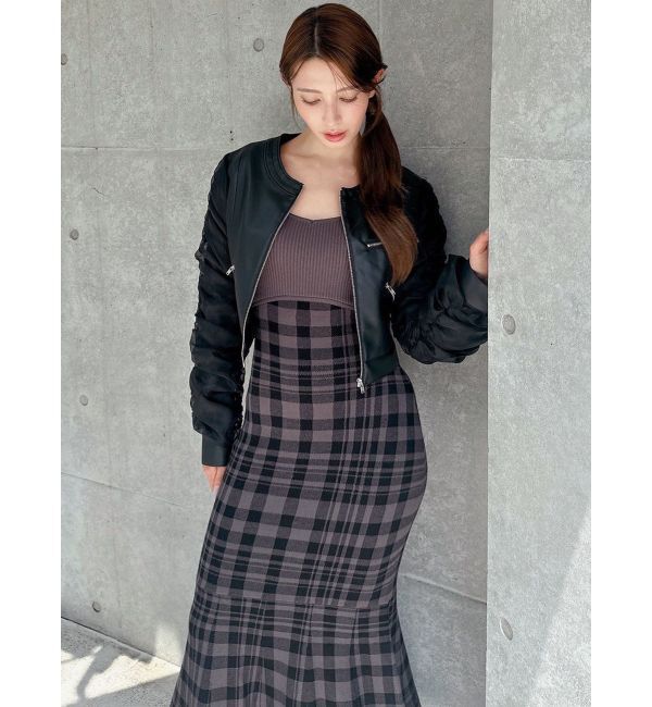 RESEXXY「シアースリーブ合皮ブルゾン」|ブルゾン・スタジャン|