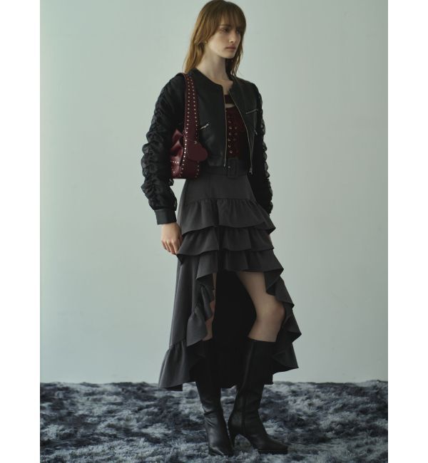 RESEXXY「シアースリーブ合皮ブルゾン」|ブルゾン・スタジャン|