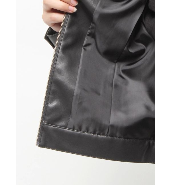 RESEXXY「シアースリーブ合皮ブルゾン」|ブルゾン・スタジャン|