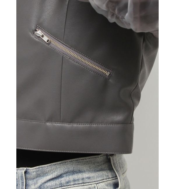 RESEXXY「シアースリーブ合皮ブルゾン」|ブルゾン・スタジャン|