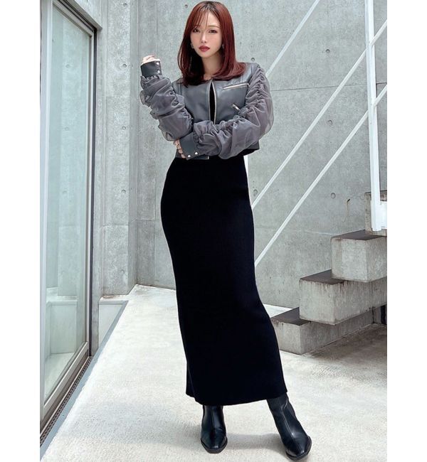 RESEXXY「シアースリーブ合皮ブルゾン」|ブルゾン・スタジャン|