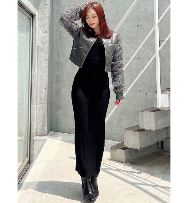 RESEXXY「シアースリーブ合皮ブルゾン」|ブルゾン・スタジャン|