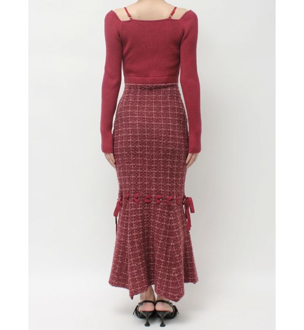 RESEXXY「シアードッキングツイードニットワンピース」|ワンピース|