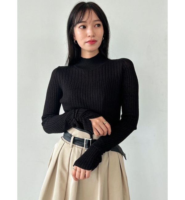 dazzlin「ウォーミーシアーインナーニットトップス」|ニット・セーター|ブラック